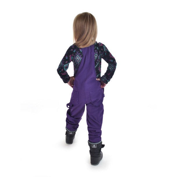 Cowgirl Tuff Girl's Tuck-In Bib Overalls - Purple