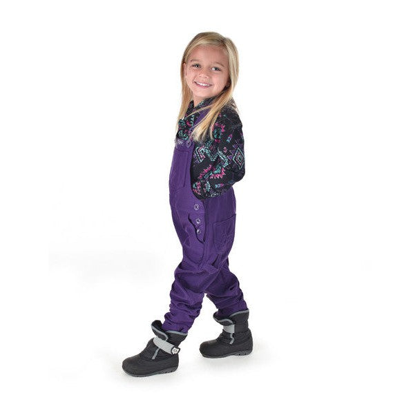 Cowgirl Tuff Girl's Tuck-In Bib Overalls - Purple