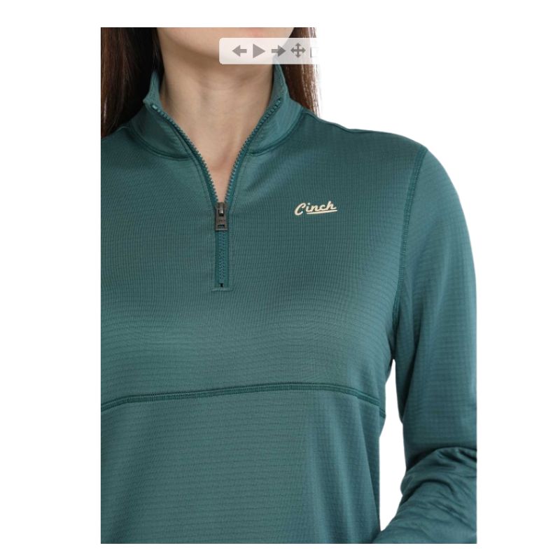 Cinch Women's Long Sleeve Pullover- Green