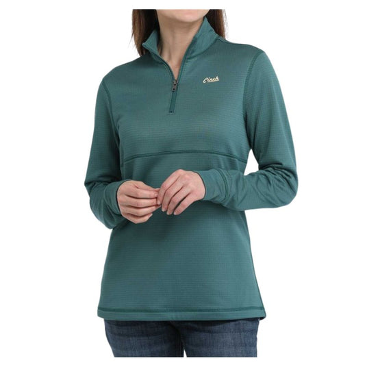 Cinch Women's Long Sleeve Pullover- Green