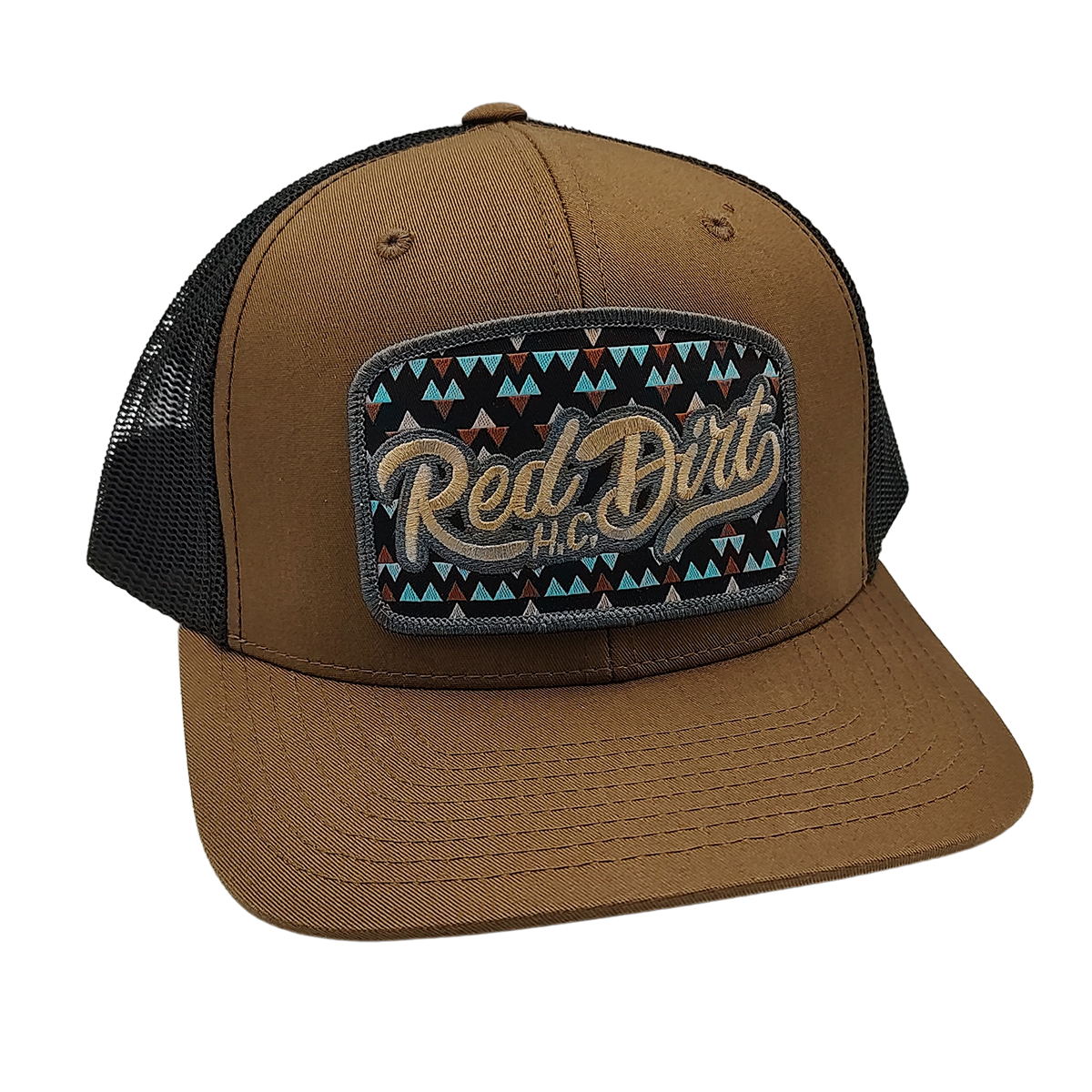 RDHC Gambler 6 Panel Mesh Snapback Cap - Coyote Brown/Black