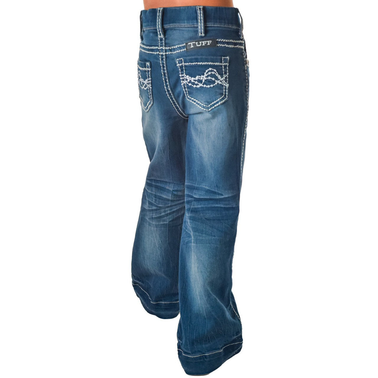 Cowgirl Tuff Girl's Pull On Edgy Trouser Jean - Medium Wash