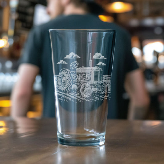 Benoit's Tractor Pint Drinking Glasses