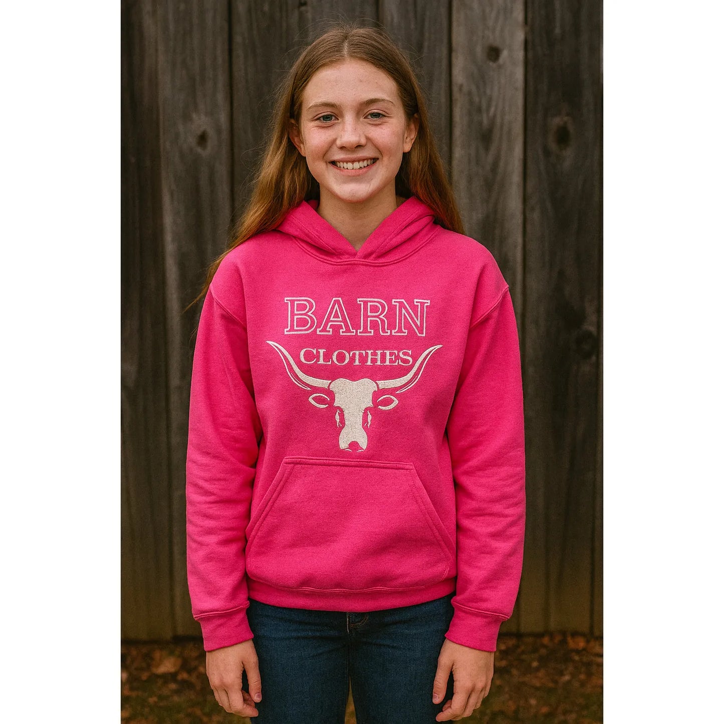 Barn Clothes Kid's Hoodie - Hot Pink