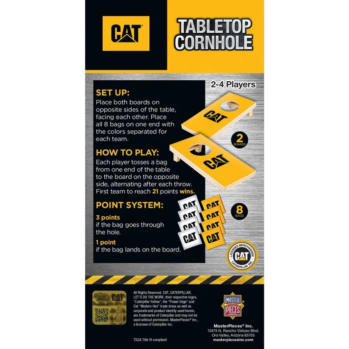 Masterpiece CAT Tabletop Cornhole Game