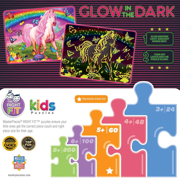 Masterpiece Glow in the Dark Rainbow World 60 Piece Jigsaw Puzzle