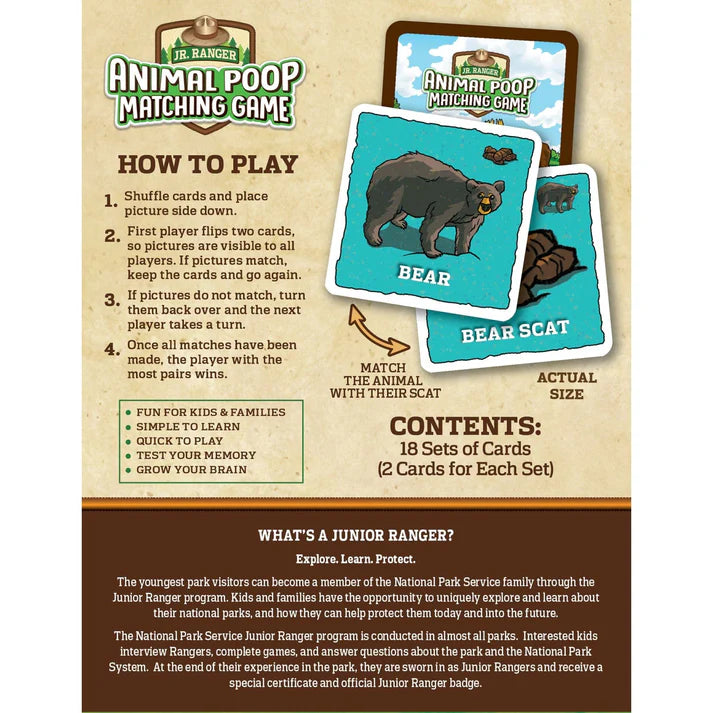 Masterpiece Jr. Ranger - Animal Poop Matching Game