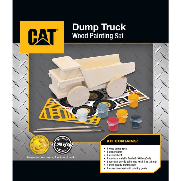 Masterpiece CAT - Caterpillar Dump Truck Wood Craft & Paint Kit