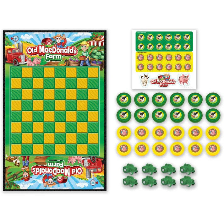 Masterpiece Old MacDonald's Farm Checkers Board Game