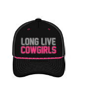 Wrangler Long Live Cowgirls Cap- Black/Charcoal/Grey
