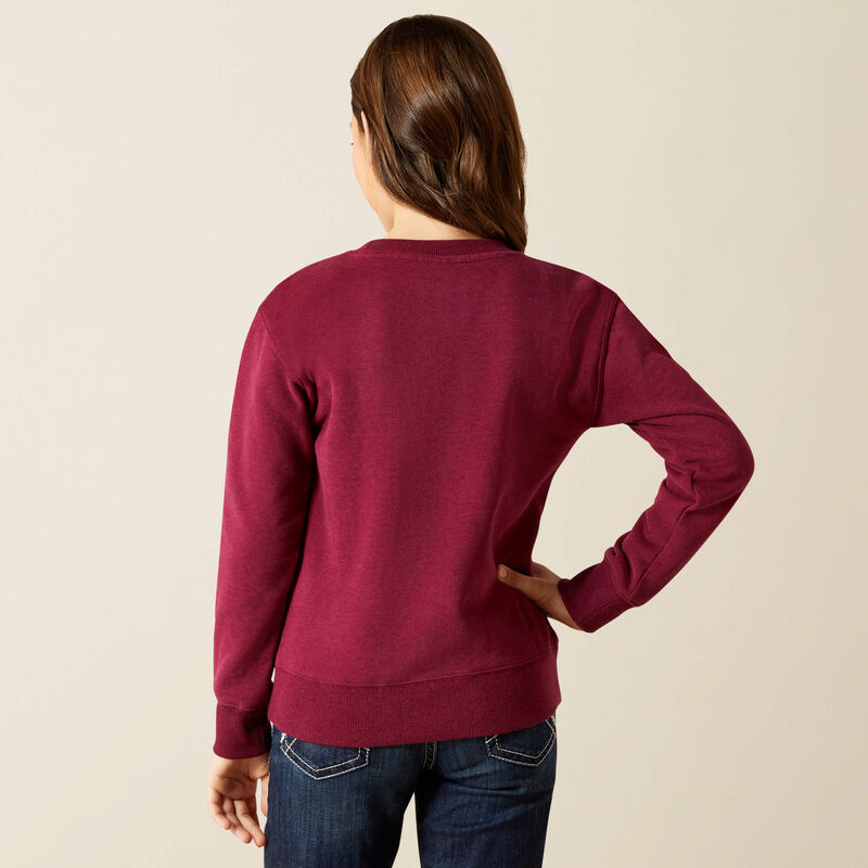 Ariat Girl's Emblem Sweatshirt - Heather