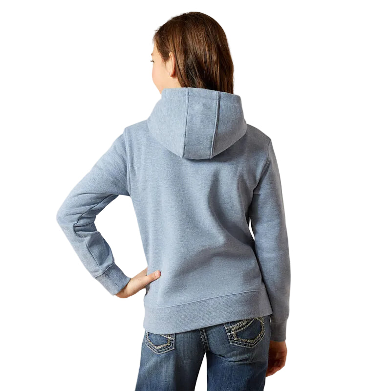 Ariat Girl's Long Sleeve Ariat 2.0 Hoodie - Vintage Indigo Heather - Irvine Tack & Western Wear