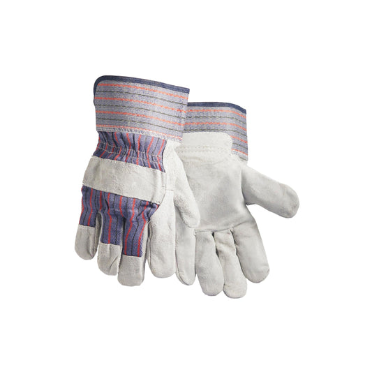 North Star Fur Men's Leather Palm Cow Split Work Gloves (Half Lined)