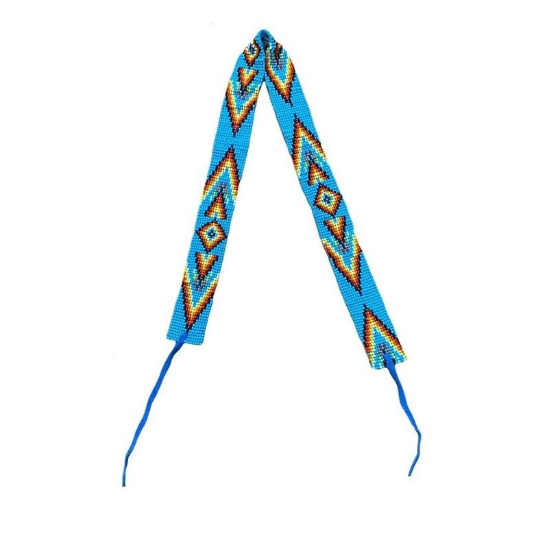 Western Fashion Czech Glass Beaded Hatbands w/Ties