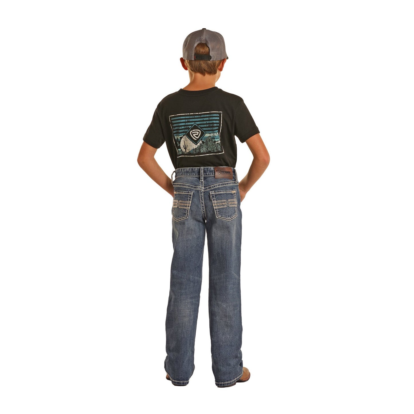 Hooey Boy's Rope Logo Revolver Jeans - Medium Wash