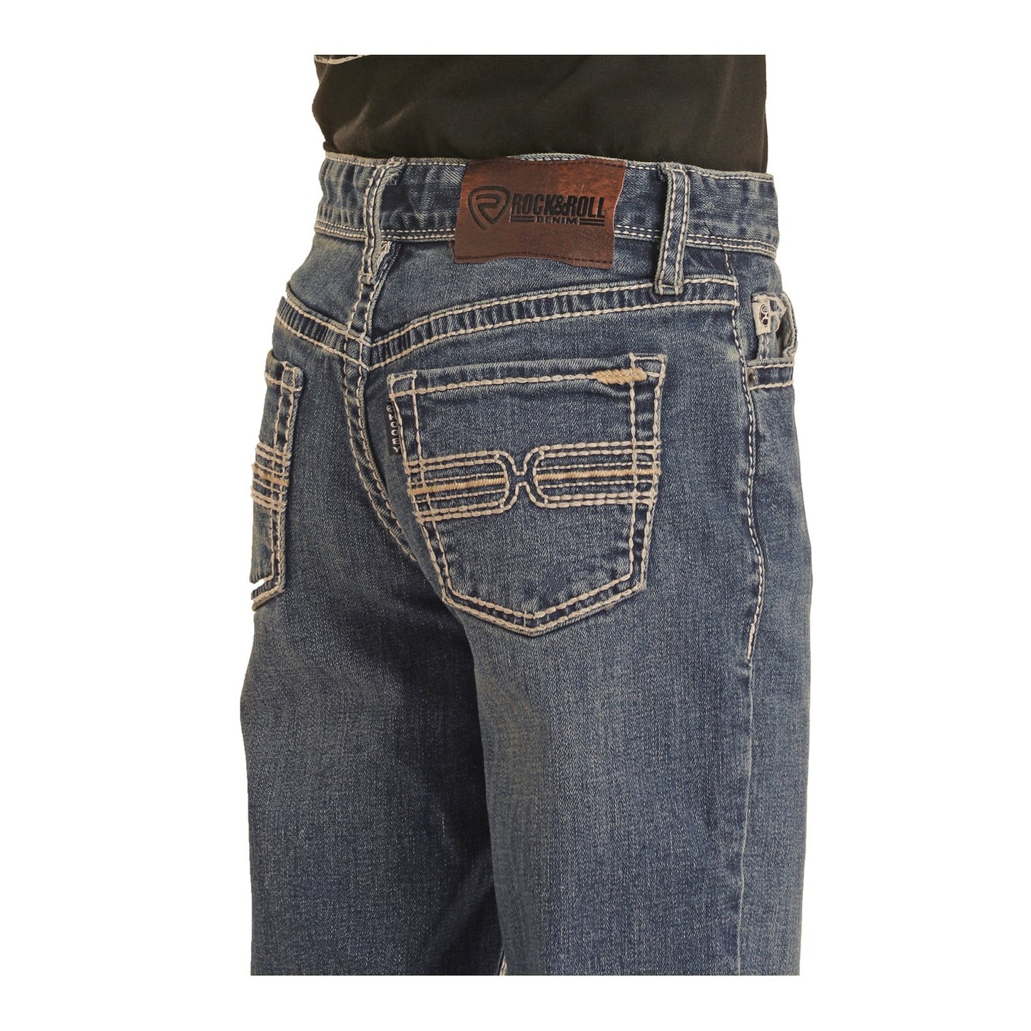 Hooey Boy's Rope Logo Revolver Jeans - Medium Wash
