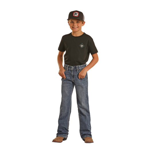 Hooey Boy's Rope Logo Revolver Jeans - Medium Wash