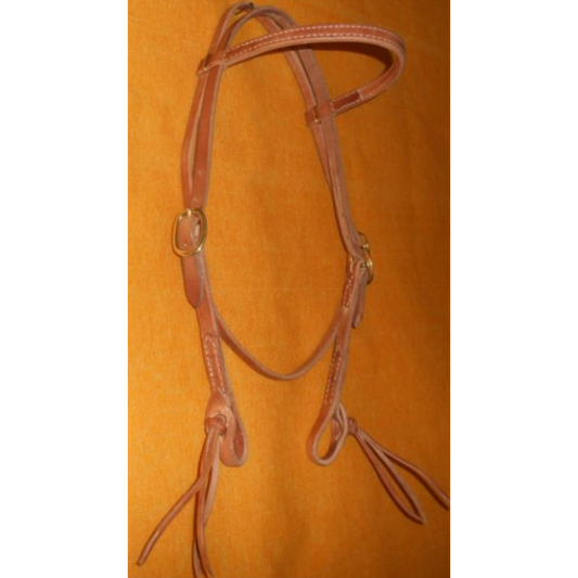 Irvine Harness Quick Change Button Browband Headstall - Dark Oil