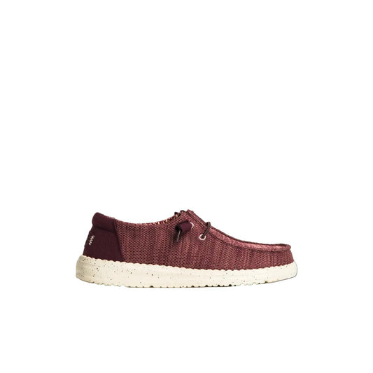 Hey Dude Women's Wendy Stretch Sox Shoes - Burgundy