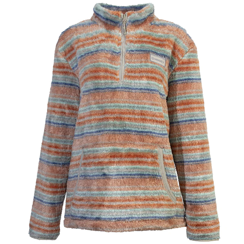 Hooey Women's Fleece Pullover - Pink/Stripe