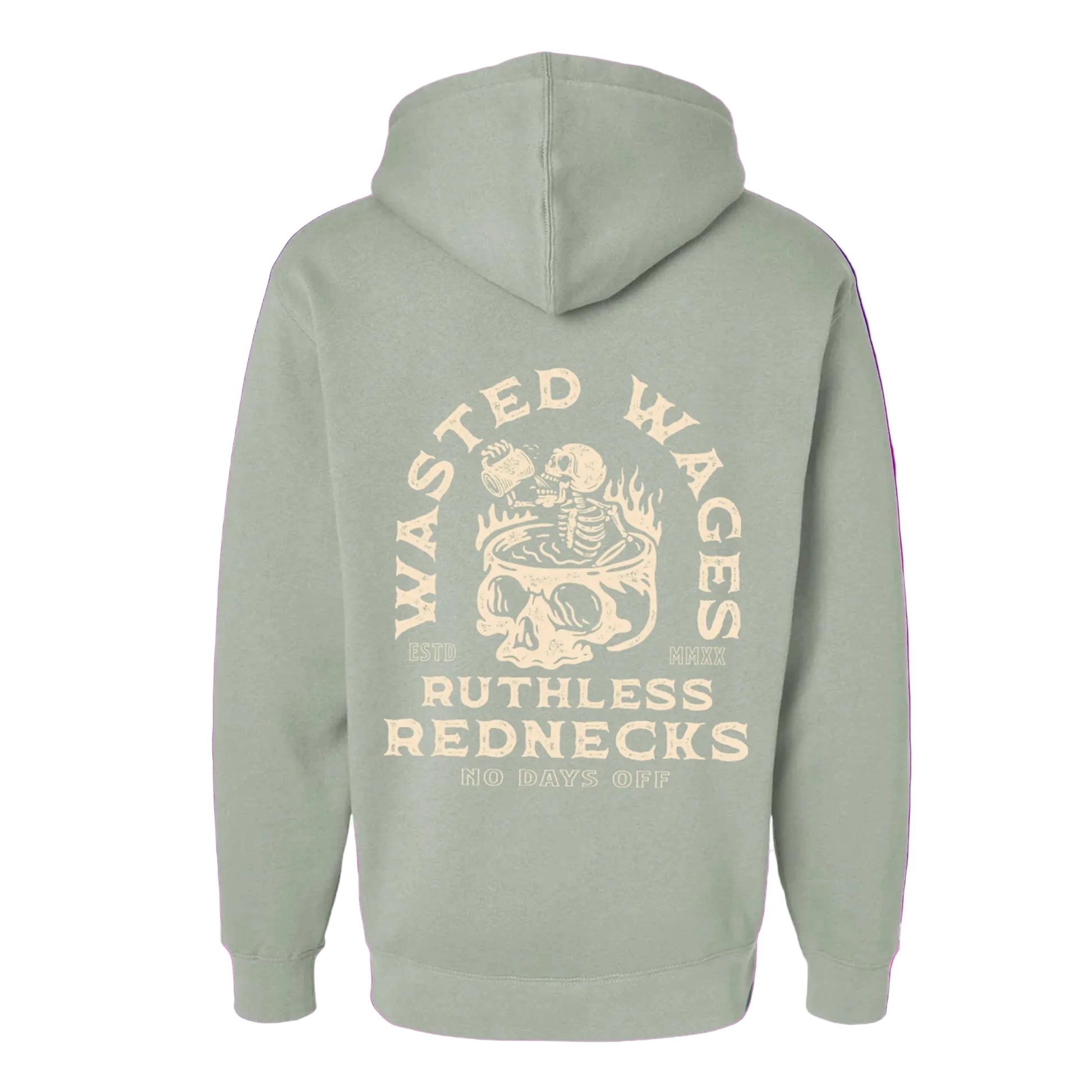 Ruthless Rednecks Skull Spa Supercharged Hoodie - Sage - Irvine Tack & Western Wear
