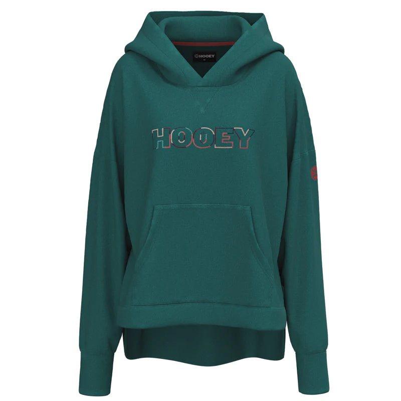 Hooey Women's Roomy Logo Hoodie - Deep Lake