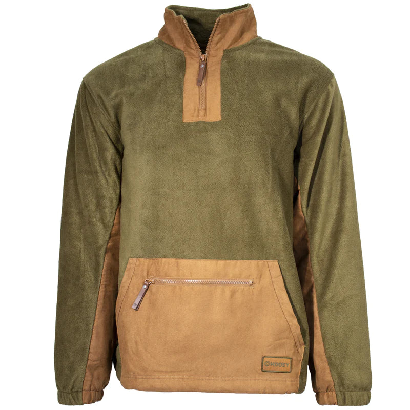 Hooey Men's Fleece Pullover - Olive/Brown