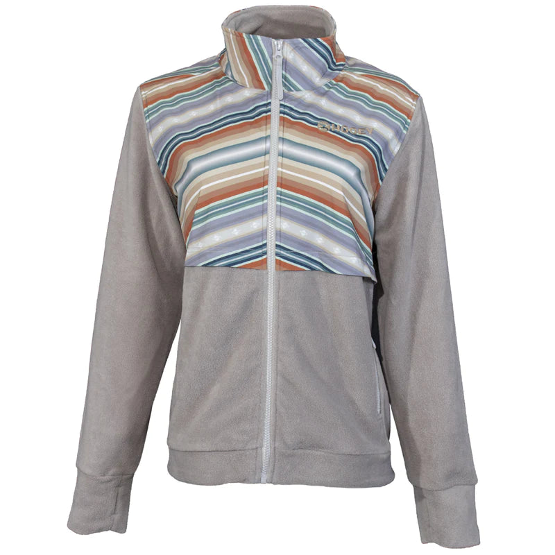 Hooey Girl's Tech Fleece Jacket - Cream/Serape