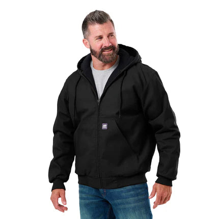 Berne Heritage Duck Hooded Active Work Jacket - Black