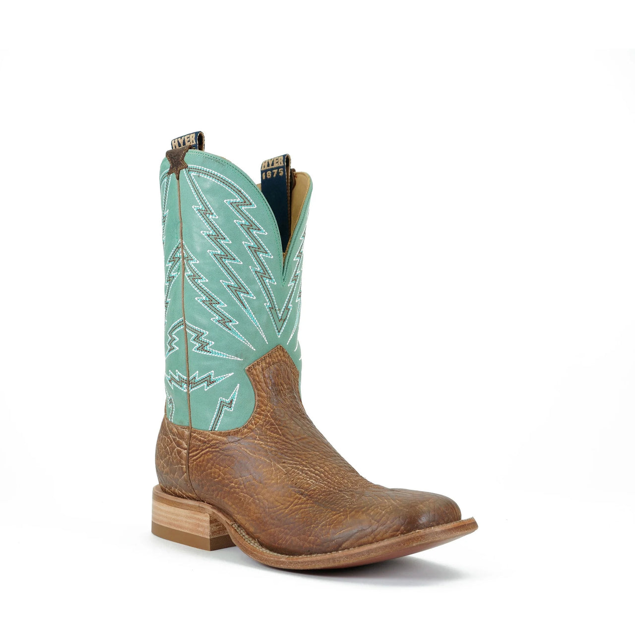 Hyer Men's Hazelton Western Boots - Tan Bullhide