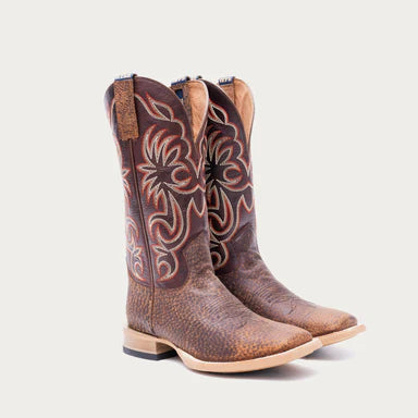 Hyer Men's Burdett Brown Western Boot- Tan/Brown