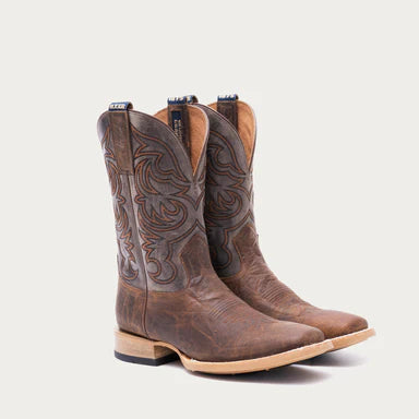 Hyer Men's Bucklin Western Boot- Tan/Grey