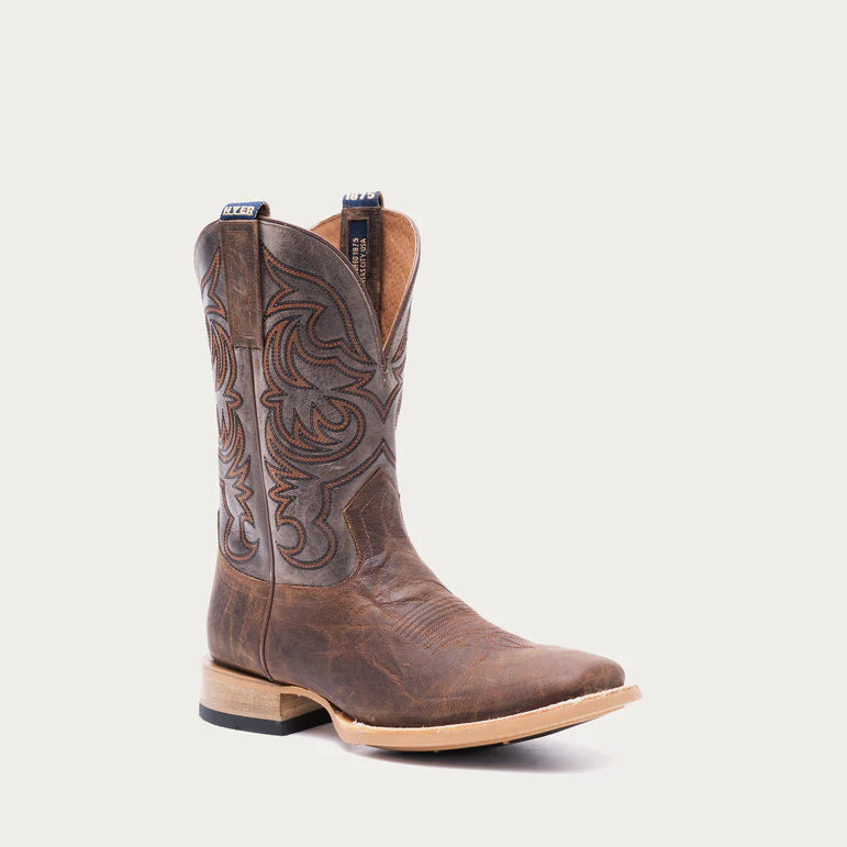 Hyer Men's Bucklin Western Boot- Tan/Grey