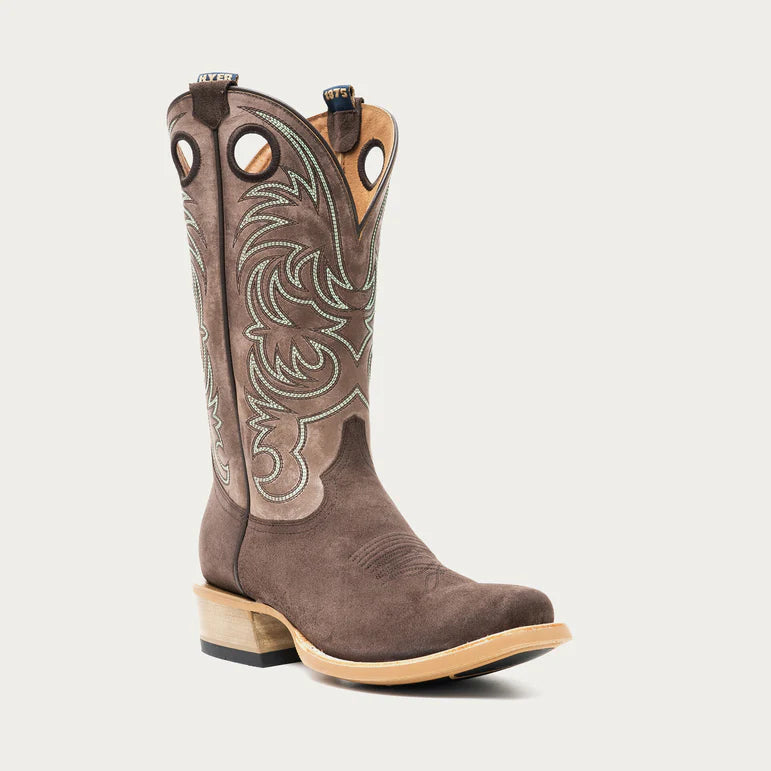 Hyer Men's Burrton Western Boots- Chocolate/ Taupe
