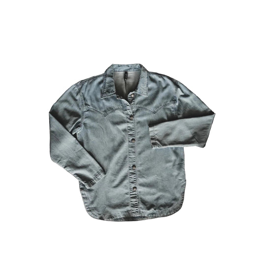 2 Fly Women's Homesteader Long Sleeve Denim Shirt - Light Denim