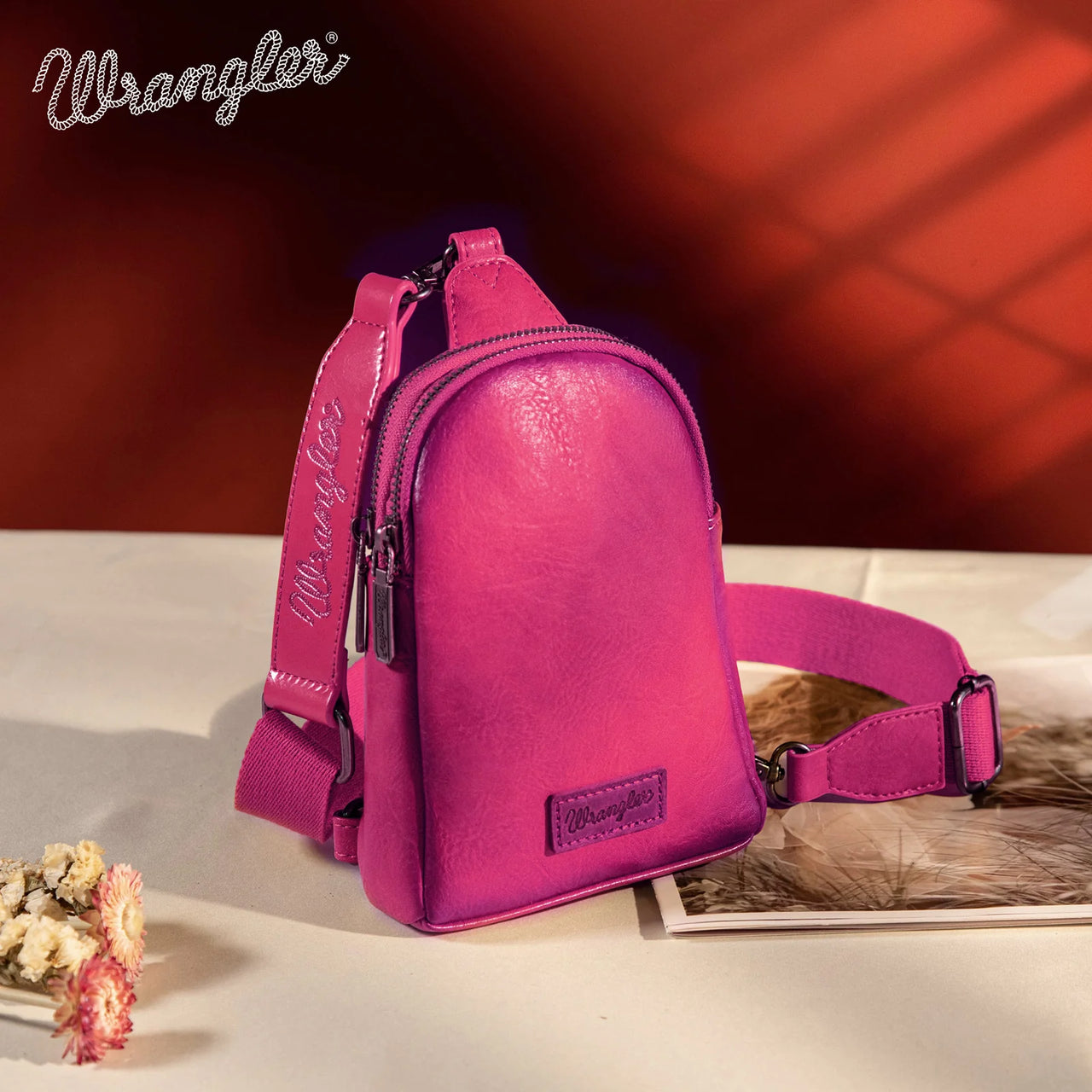 Wrangler Women's Sling Bag/Crossbody/Chest Bag - Hot Pink (A)