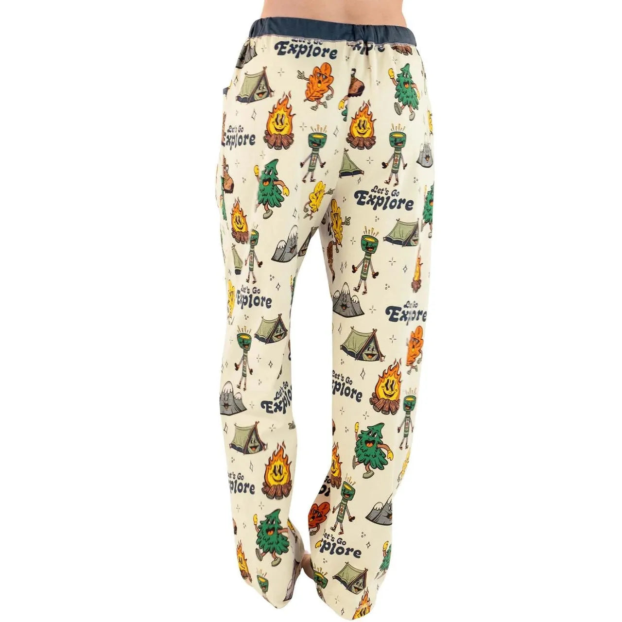 Lazy One Women's Vintage Camping Regular Fit PJ Pant - Cream Brulee