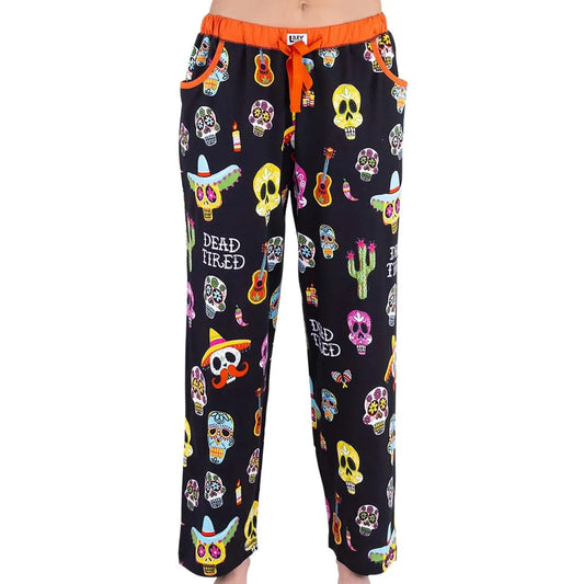 Lazy One Women's Dead Tired Pajama Pant- Black