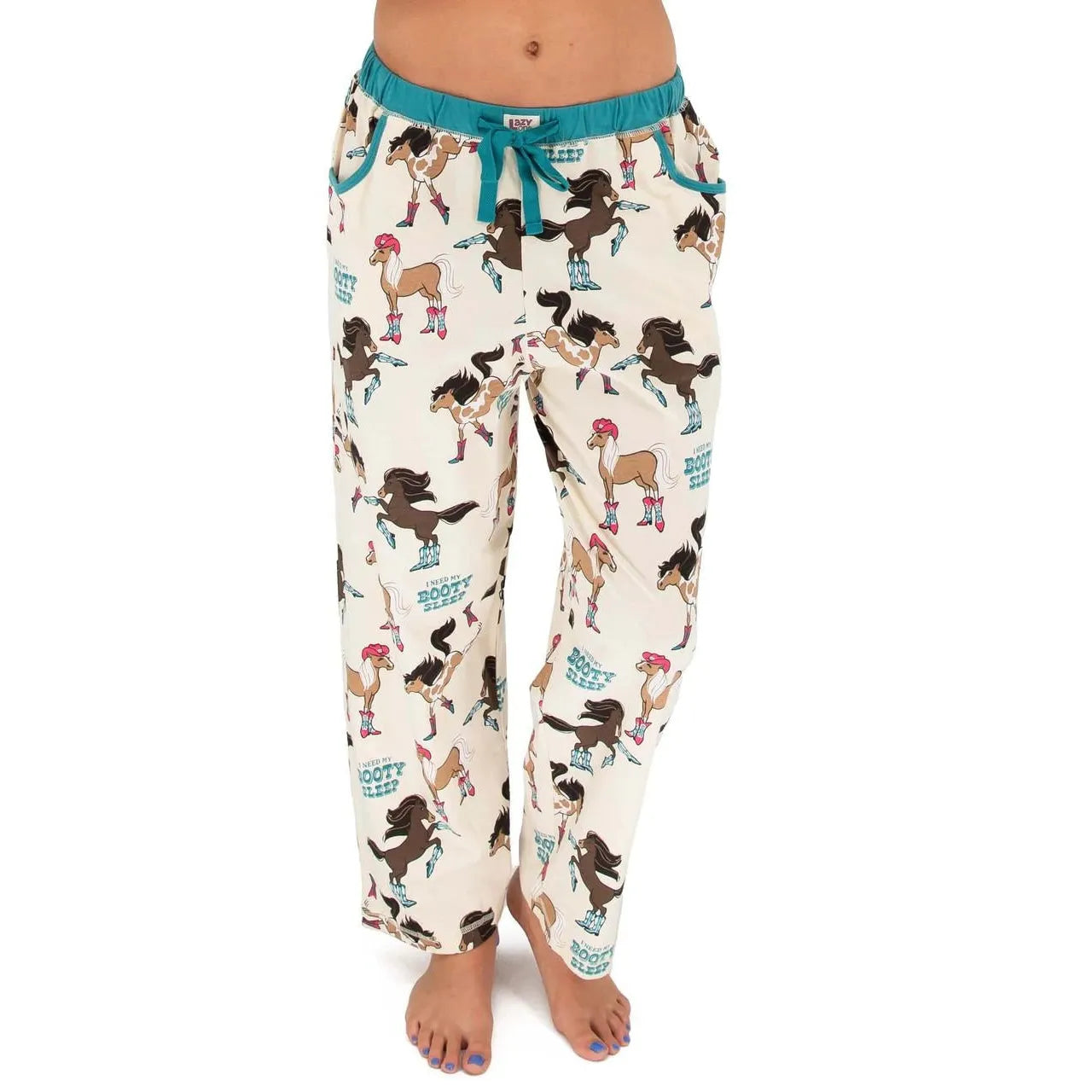 Lazy One Women's Booty Sleep Pajama Pant- White Smoke