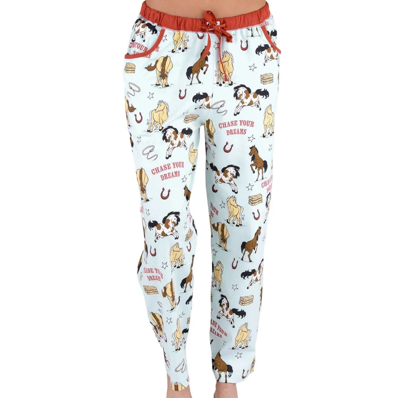 Lazy One Women's Chase Your Dreams Sleep Pajama Pant- Whispering Blue