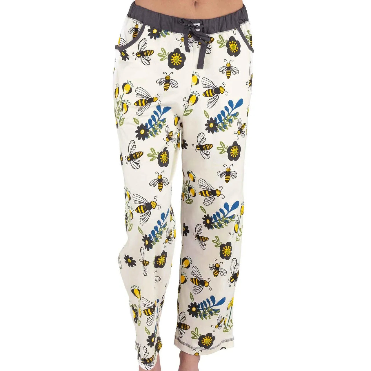 Lazy One Women's Queen Bee Regular Fit PJ Pant - White