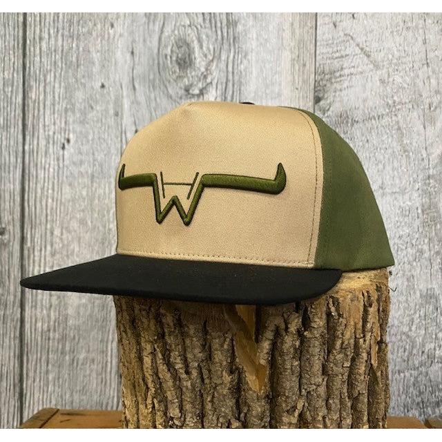 Hostile Western Straight Visor Cap-Beige/Green