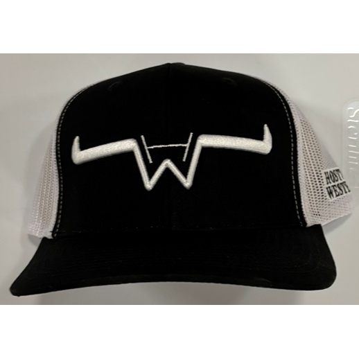 Hostile Western Snapback Cap- Black/White