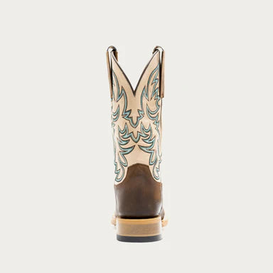 Hyer Women's Topeka Western Boot- Brown/White