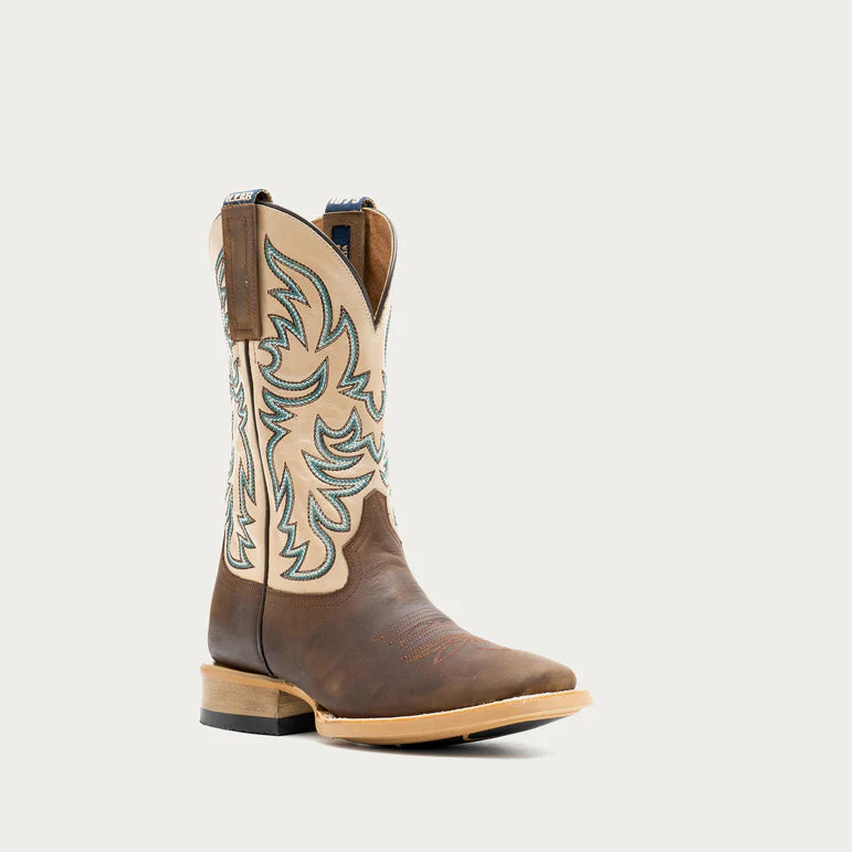 Hyer Women's Topeka Western Boot- Brown/White