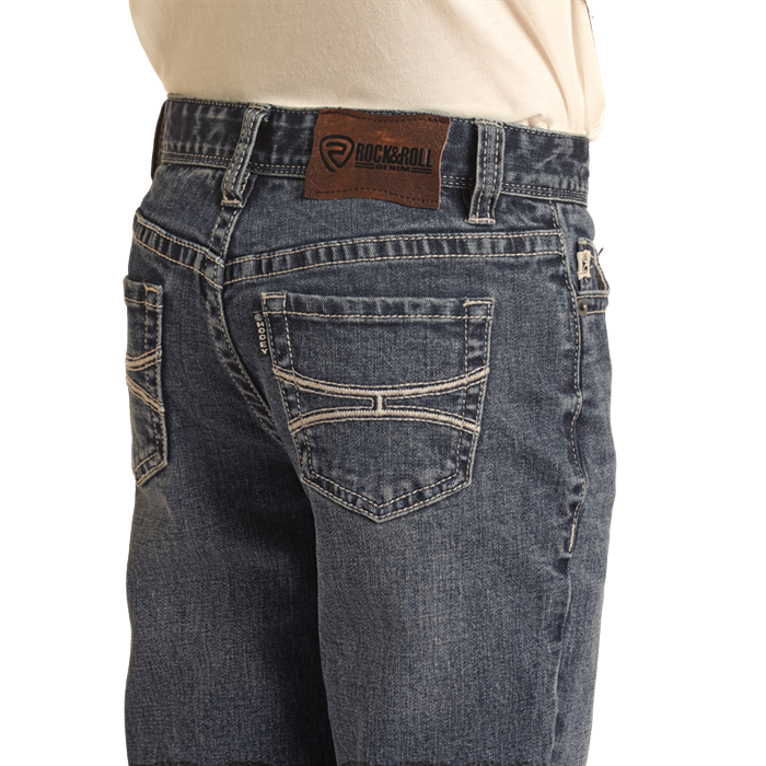Hooey Boy's Rope Stitch Embroidered Jeans - Medium Vintage