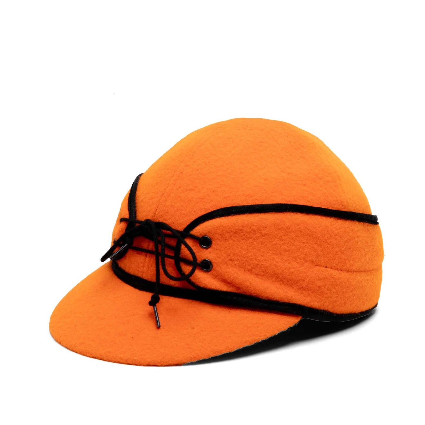 Crown Cap Blaze Wool Melton Railroad Hat - Blaze Orange