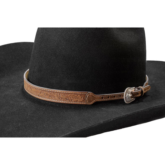 Twister Floral Emboss Hat Band-Brown