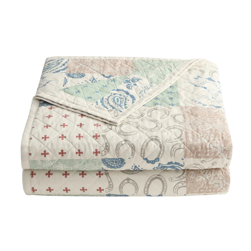 Hi End Accents Patchwork Paisley Quilt Set