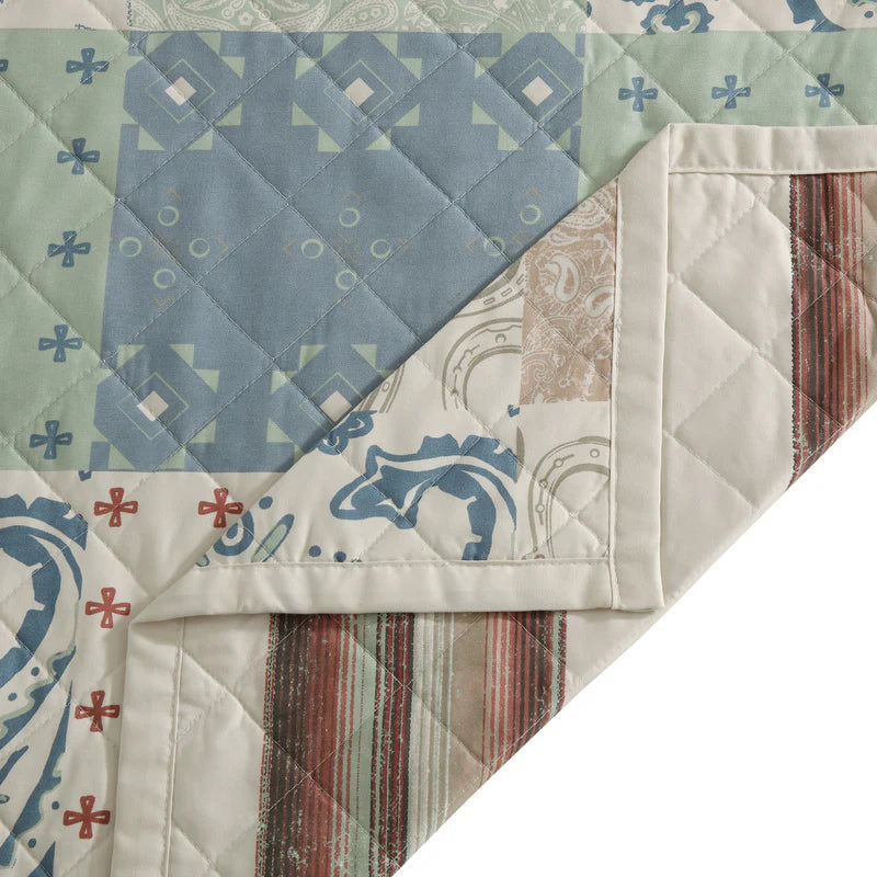 Hi End Accents Patchwork Paisley Quilt Set